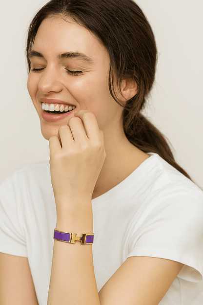 Luxury H Enamel Bracelet